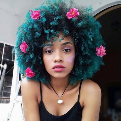 Curly Coloured Hair Tumblr