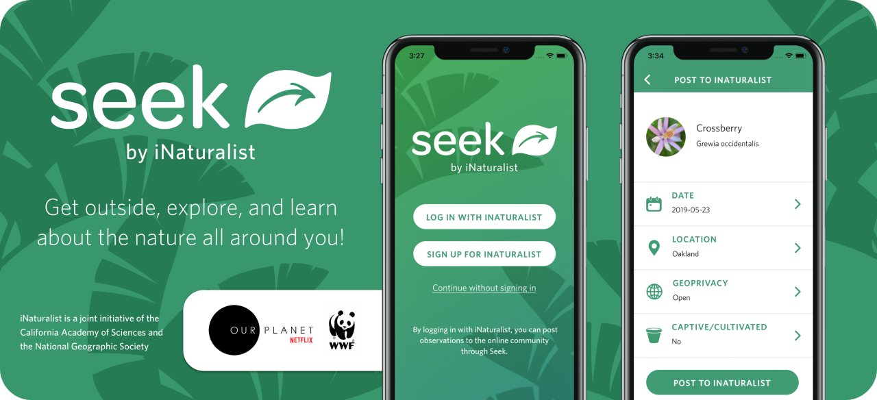 Seek - New Functionality Lets Users Post To Inaturalist · Inaturalist