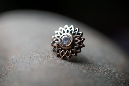 Thrive. This pretty 6mm end is available in solid 14k Rose or...