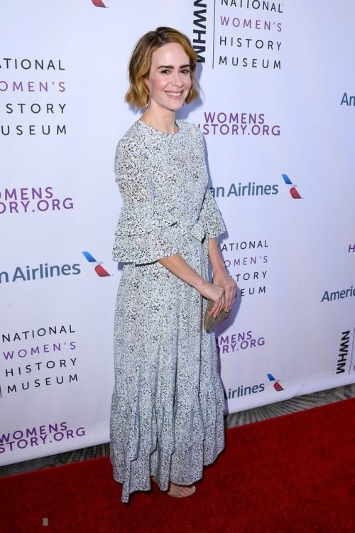 mycrazyworlduniverse:Sarah Paulson attends National Women’s...