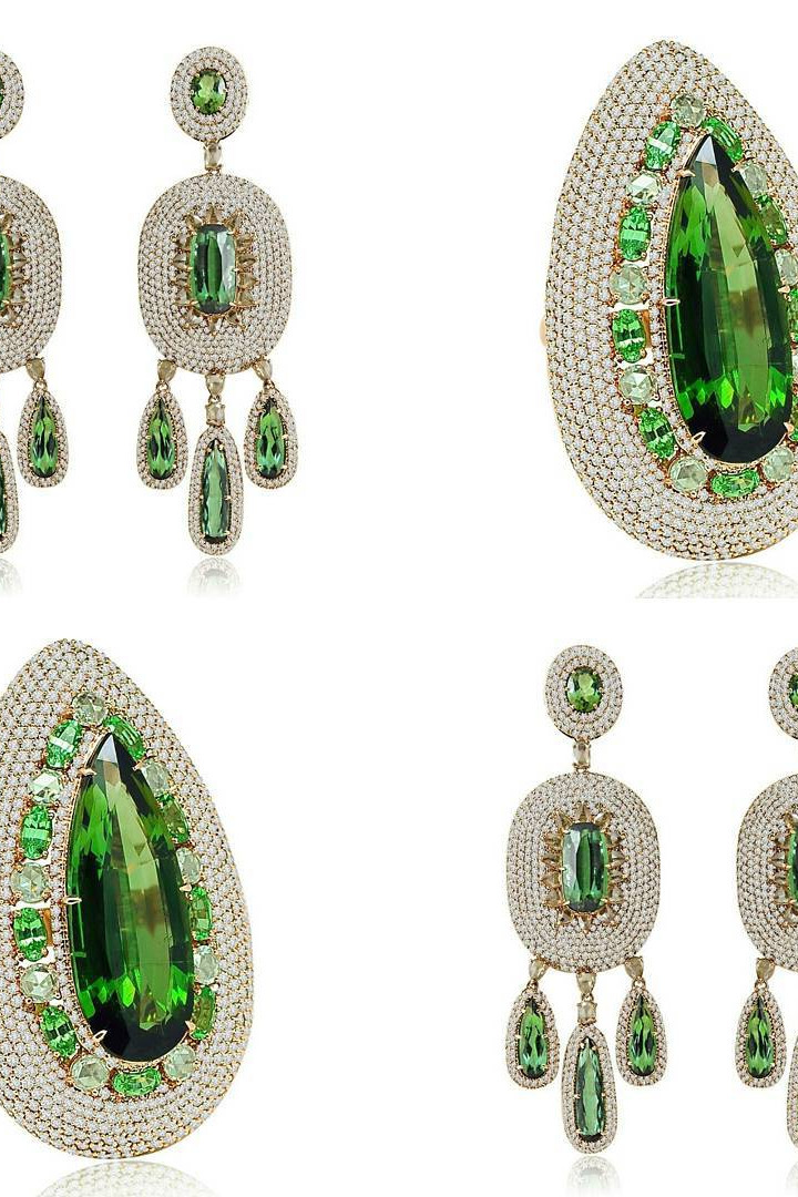 charm bracelets, ring set, apparel, fashionblogger, pic Earrings and ring set with diamonds and green tourmalines by Sutra Jewels. .  , sutrajewels , sutra , greenwithenvy , tourmalines , greentourmaline , diamonds , earrings , ring , redcarpetjewelry , highjewelry , highjewellerydream , showmeyourrings , showmeyourrings , jewellery , jewelrypost , jewelry , redcarpetjewelry , jewelrycollection , thebestjewelry , smykkedesign , smykker , schmuck , theglorylabjewellery 