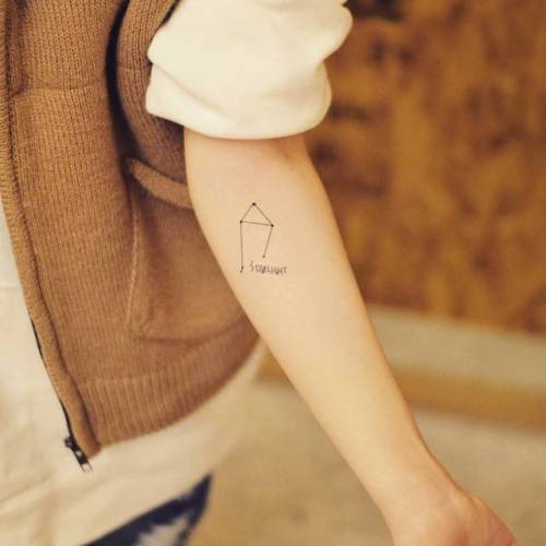 By Tattooist Grain, done in Seoul. http://ttoo.co/p/146898 small;astronomy;line art;tiny;constellation;ifttt;little;tattooistgrain;minimalist;libra constellation;inner forearm;fine line