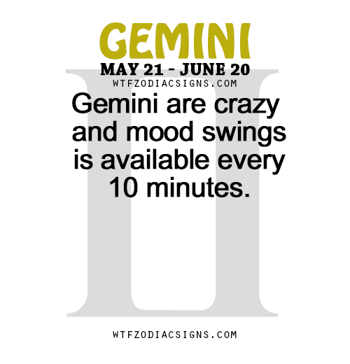 Gemini Are Crazy And Mood Swings Is Available Wtf