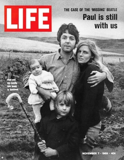 On this day in music history: November 7, 1969 - Paul McCartney along with his wife Linda, step-daughter Heather and new baby daughter Mary appear on the cover of Life Magazine. The magazine’s London correspondent tracks McCartney and his family down...