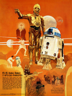A set of four rare Del Nichols' Star Wars posters for a January 1978 Burger King promotion
