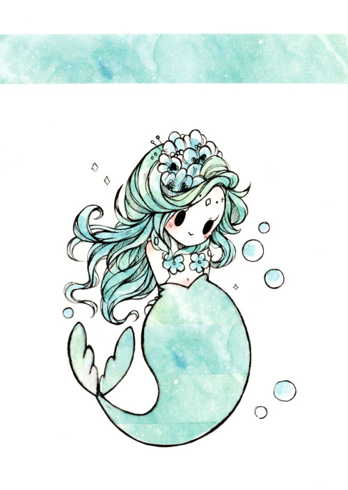 Washi tape mermaid prints are available at my shop! c: If you...