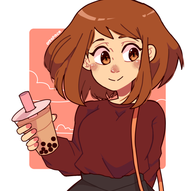 Oreopaca, Uraraka with some bubble tea :) I HAVE FINALLY...