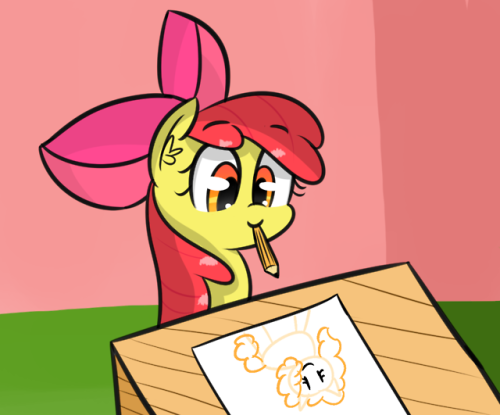 equestria-forever:Dawwwww! Little Bloom drawing her Mommy :)