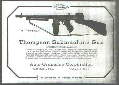 Historical Firearms Thompson Submachine Gun Adverts Pt 1 John T