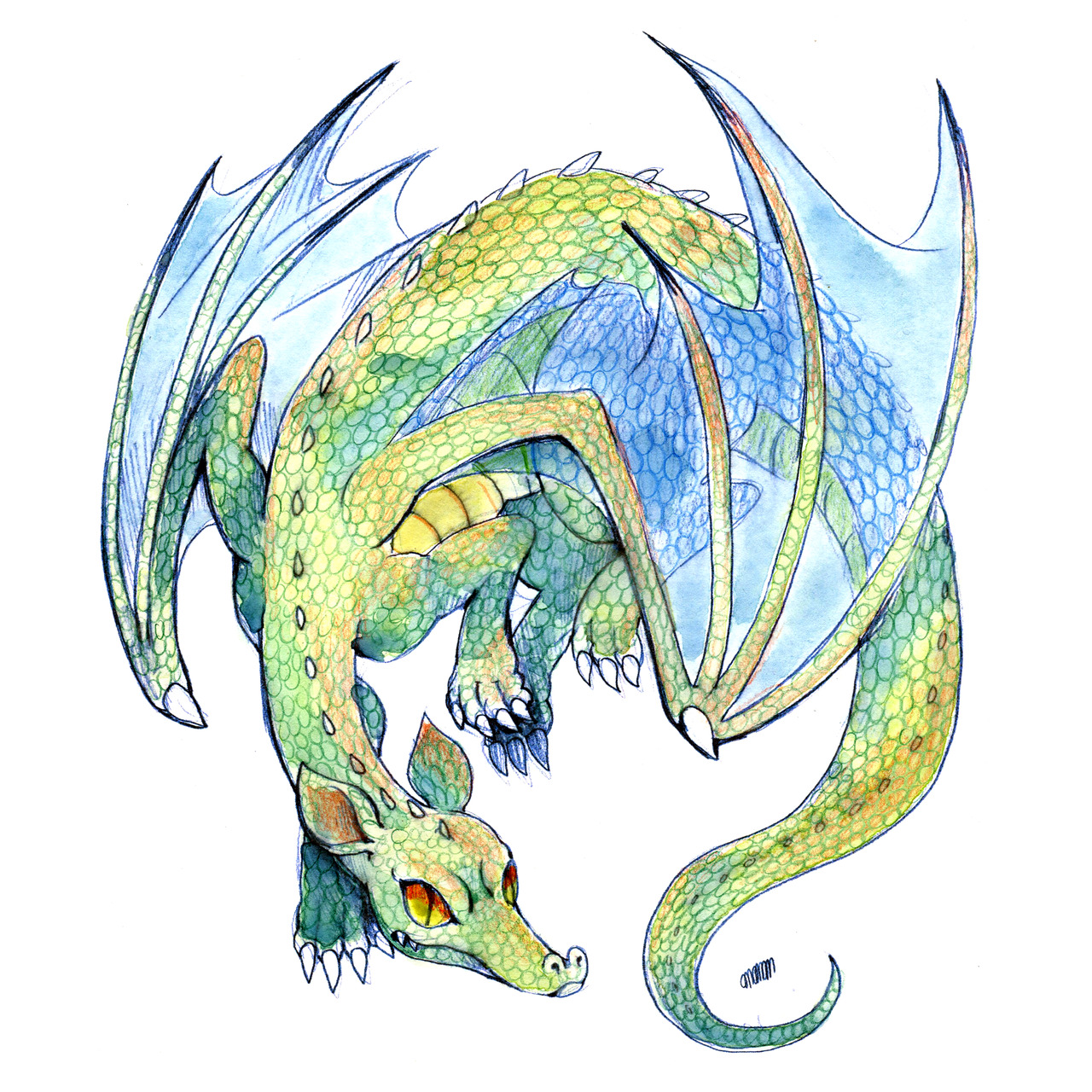 Morgan Mudway Watercolor  Dragon  Paintings  Would anyone be 