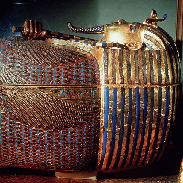 The Innermost Coffin Of Tutankhamun, Showing The... - Egypt Museum