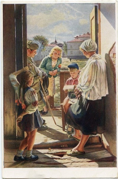 “Letter From The Battle-Front” by A. Laktionov, 1949 (via VK)