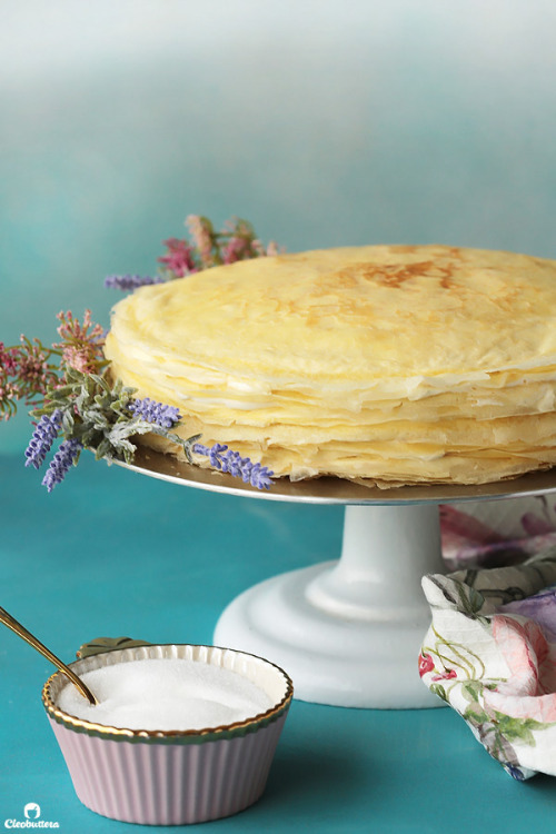 sweetoothgirl:Crème Brûlée Mille Crêpe Cake