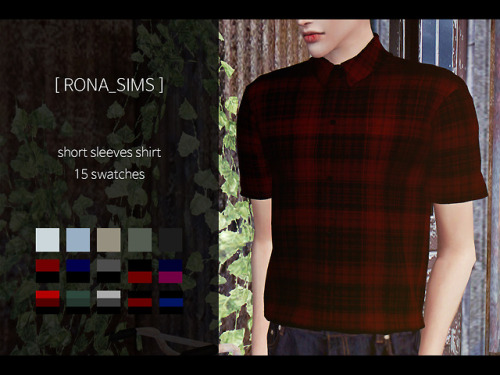 rona-sims:[RONA] short sleeves shirtTS4New mesh15...