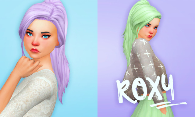 sims 4 finds — holosprite: Roxy hair by @sim-blob recoloured in...