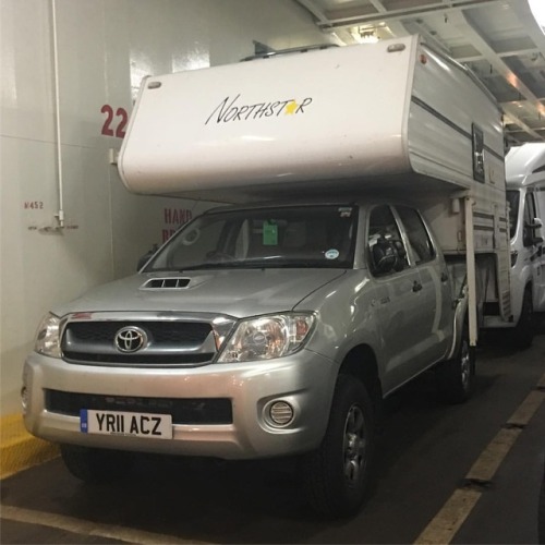 Spotted this truck camper on the ferry last night. #vwcamper...