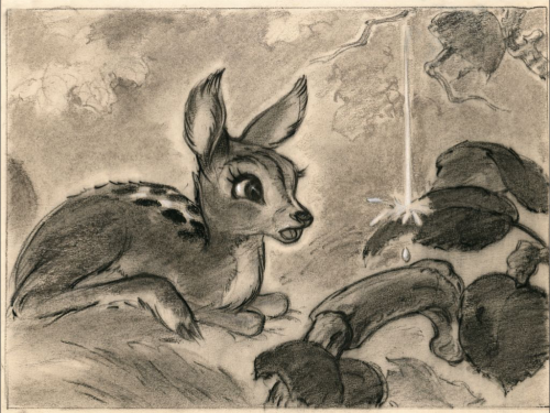 scurviesdisneyblog:Bambi storyboard art