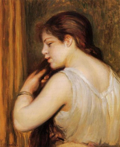 artist-renoir:The Coiffure (Young Girl Combing Her Hair),...