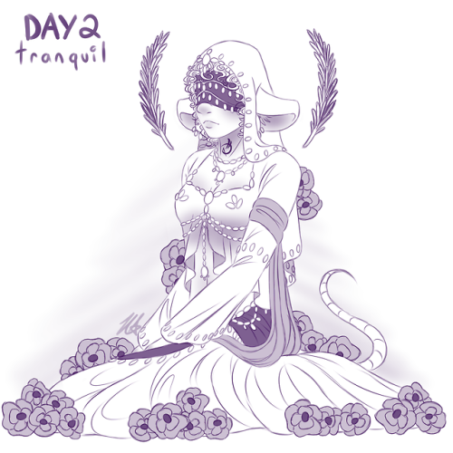 Inktober Day 2: Tranquil - MearylThe god of loss, patron of...