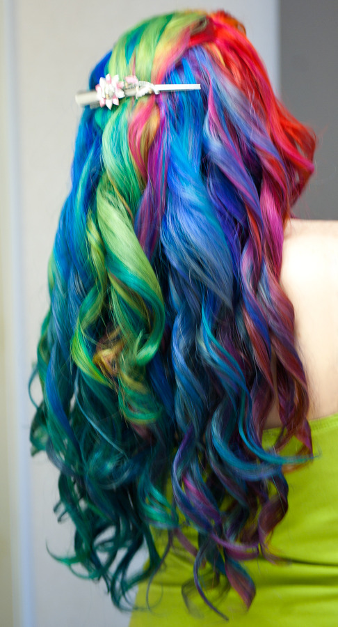 Hair By Lizzy This Is What My Rainbow Curls Looked Like From The