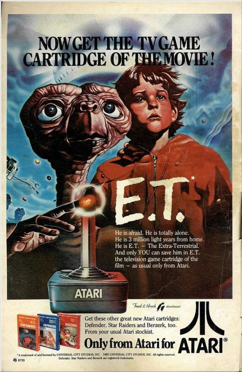 nadiaoxford:vintagegeekculture:Advertising for E.T. the Video...