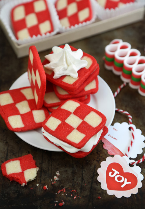 The peppermint checkerboard sandwich cookies are back for...