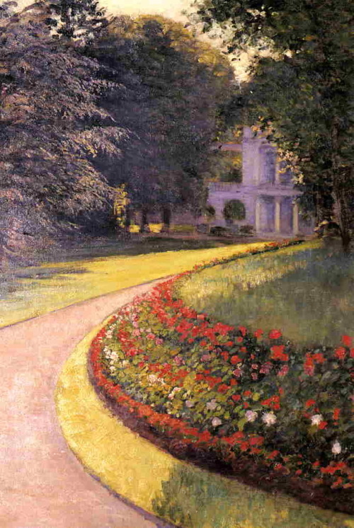 artist-caillebotte:The Park at Yerres, Gustave...