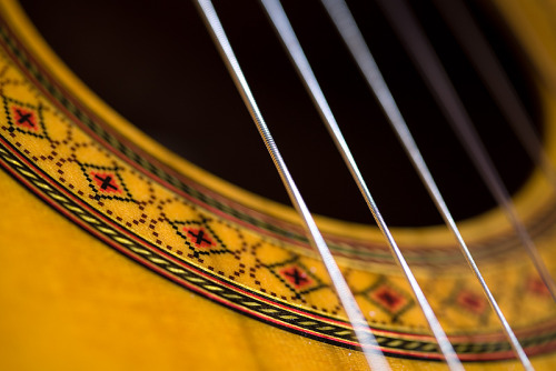 perfectchekov:Rosette on a classical guitar’s sound hole.