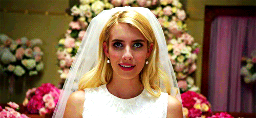 Chanel walking down the aisle in Scream Queens 2x03