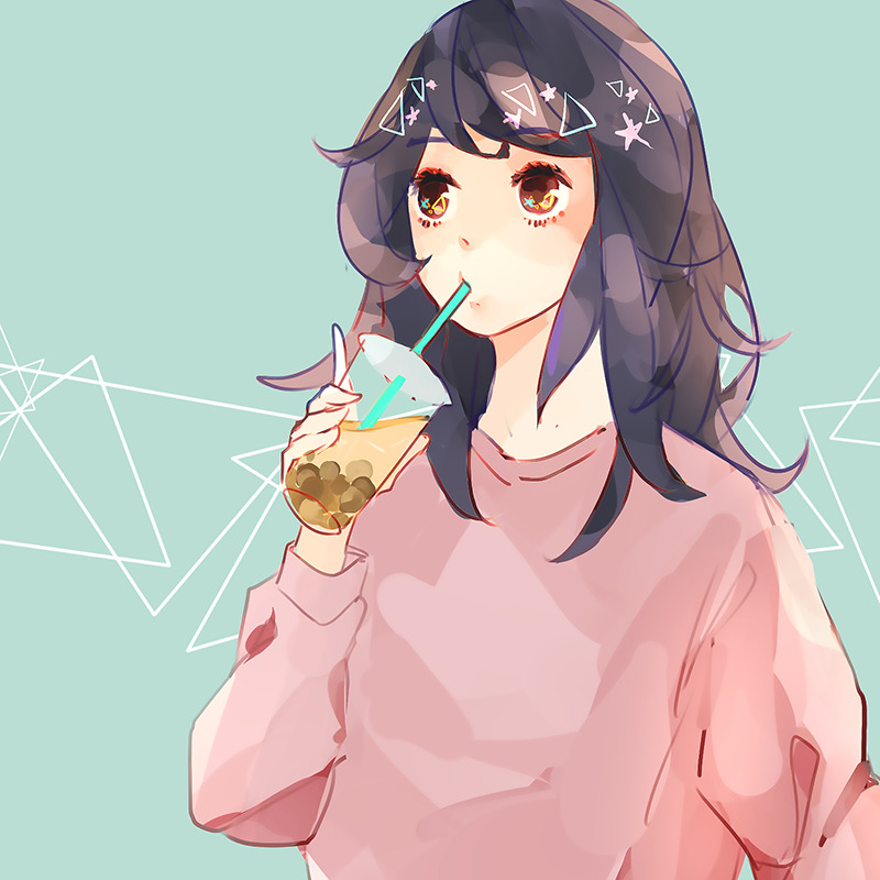 Anime Girl Bubble Tea