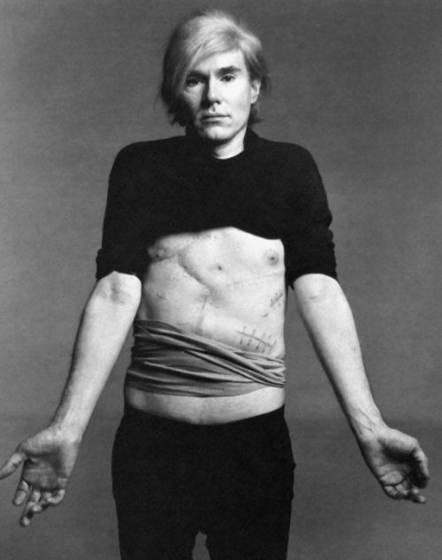 newloverofbeauty: Andy Warhol (1928-1987) showing the scars from...