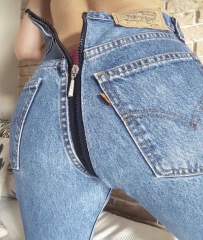 back zipper jeans levis
