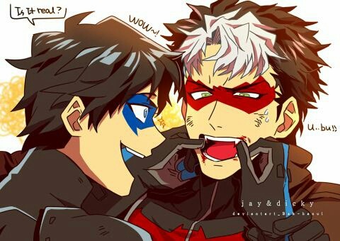 pervycookiex3:Jason Todd - Red Hood, Dick Grayson - Nightwing