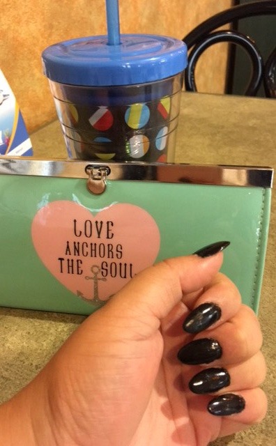 My nails, my new wallet, and a new cup!