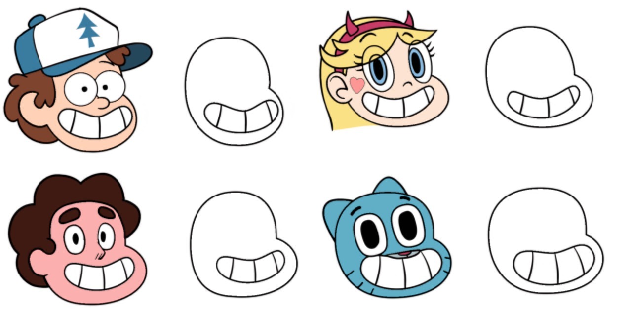 simple comic character head