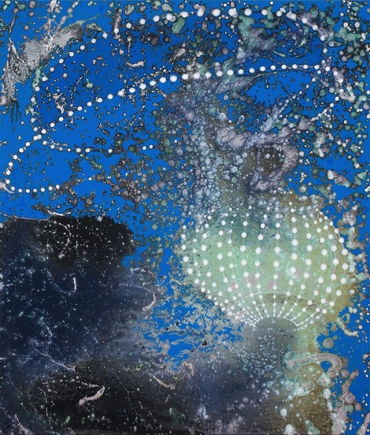 Barbara Takenaga (American, b. 1949), Green Light, 2013. Acrylic on linen, 42 x 36 in. Collectiom of Bruce and Donna Polichar