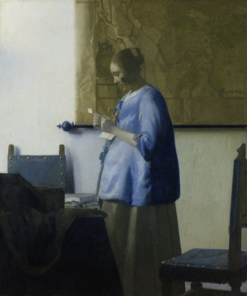 books0977:Woman Reading a Letter (c.1663). Johannes Vermeer...