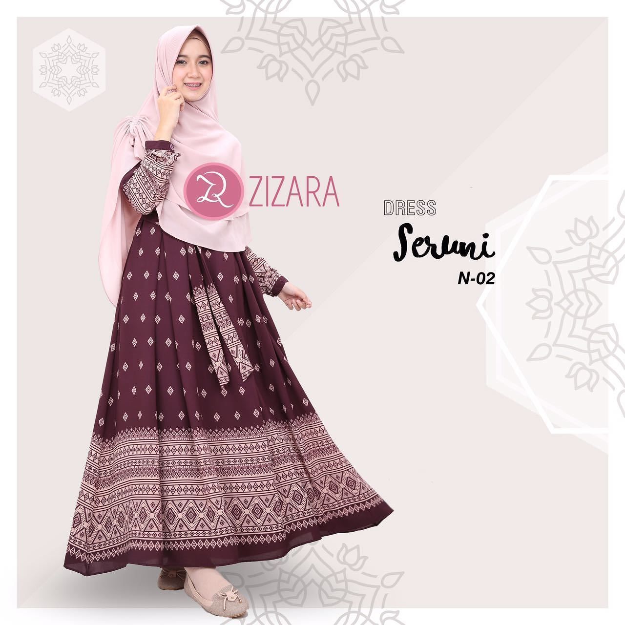 Gamis Zizara  Gamis Zizara Seruni Dress N 02 baju  muslim  