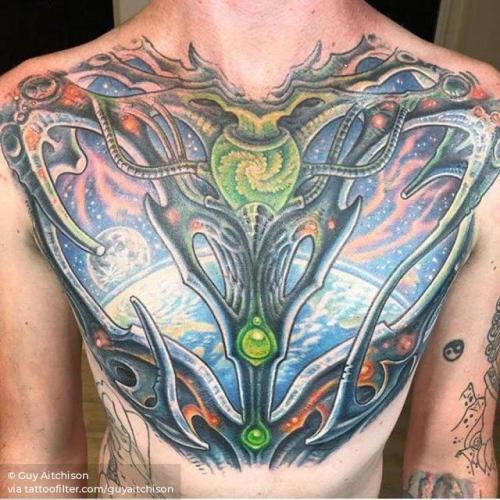 By Guy Aitchison, done at Hyperspace Studios, Creal Springs.... astronomy;big;biomechanical;chest;earth;facebook;guyaitchison;nature;planet;travel;twitter