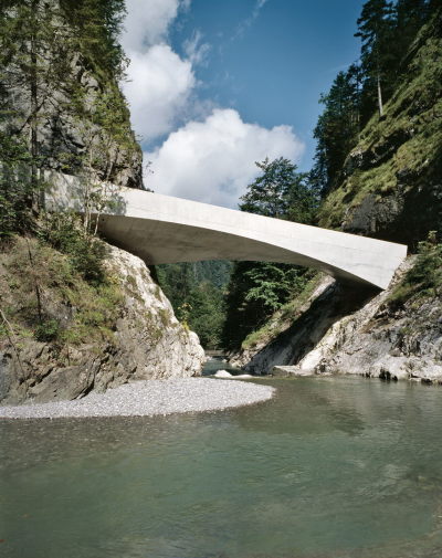 subtilitas:<br /><br />marte.marte - Schanerloch Bridge, 2005 (top 4)  Schaufelschlucht Bridge, 2012 (bottom 4), Dornbirn. Two bridges of a trilogy of infrastructure projects (the third yet to be built) by the firm that enhance a small mountain road that winds through the hamlet of Ebnit. Each bridge is designed with extreme clarity; a pure physical expression of the structural forces needed to traverse the spans over the gorges along the route, articulated with a monolithic concrete. Photos © Marc Lins. 