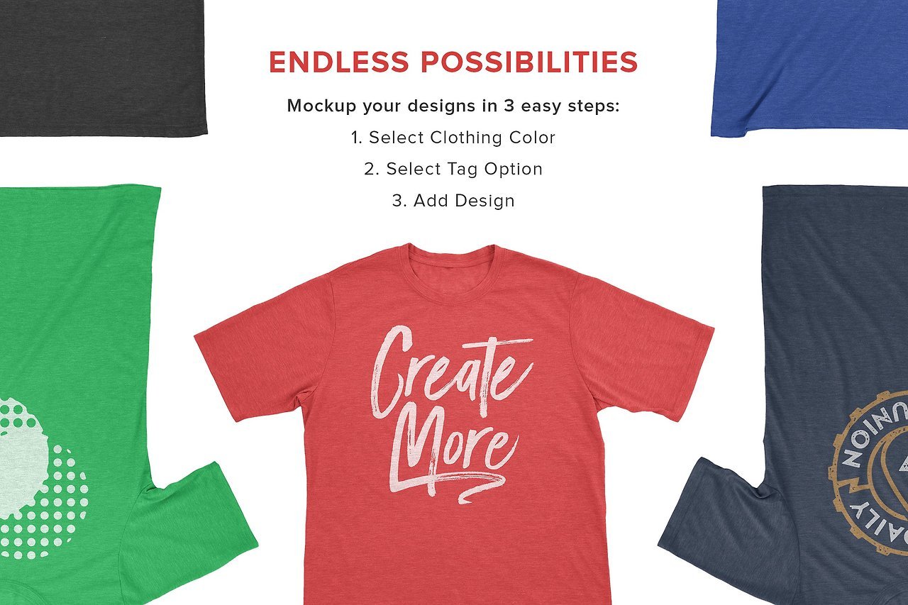 Download DESIGN MOCKUPS - Next Level Poly/Cotton Shirt Mockups T ...