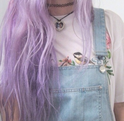 Girl Violet Hair Tumblr