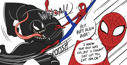 gabitzart:I need Tom Holland’s Spidey and Tom Hardy’s Venom to...