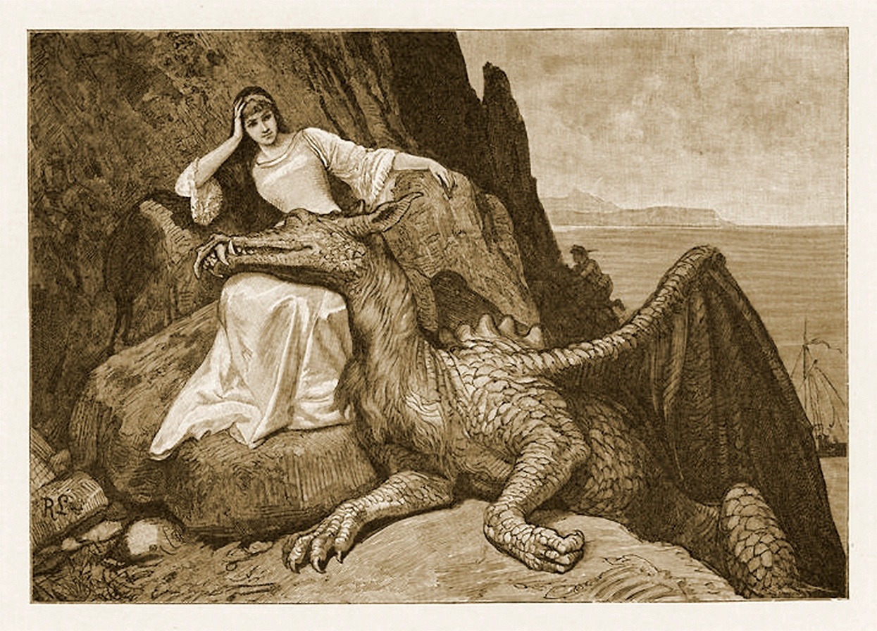 talesfromweirdland:
“ A woman and her pet dragon.
Illustration from 1912 by German/Czech artist, Anton Robert Leinweber (1845-1921).
”