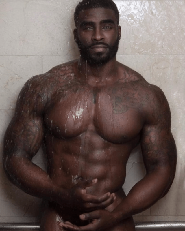 black muscle gay men tryst
