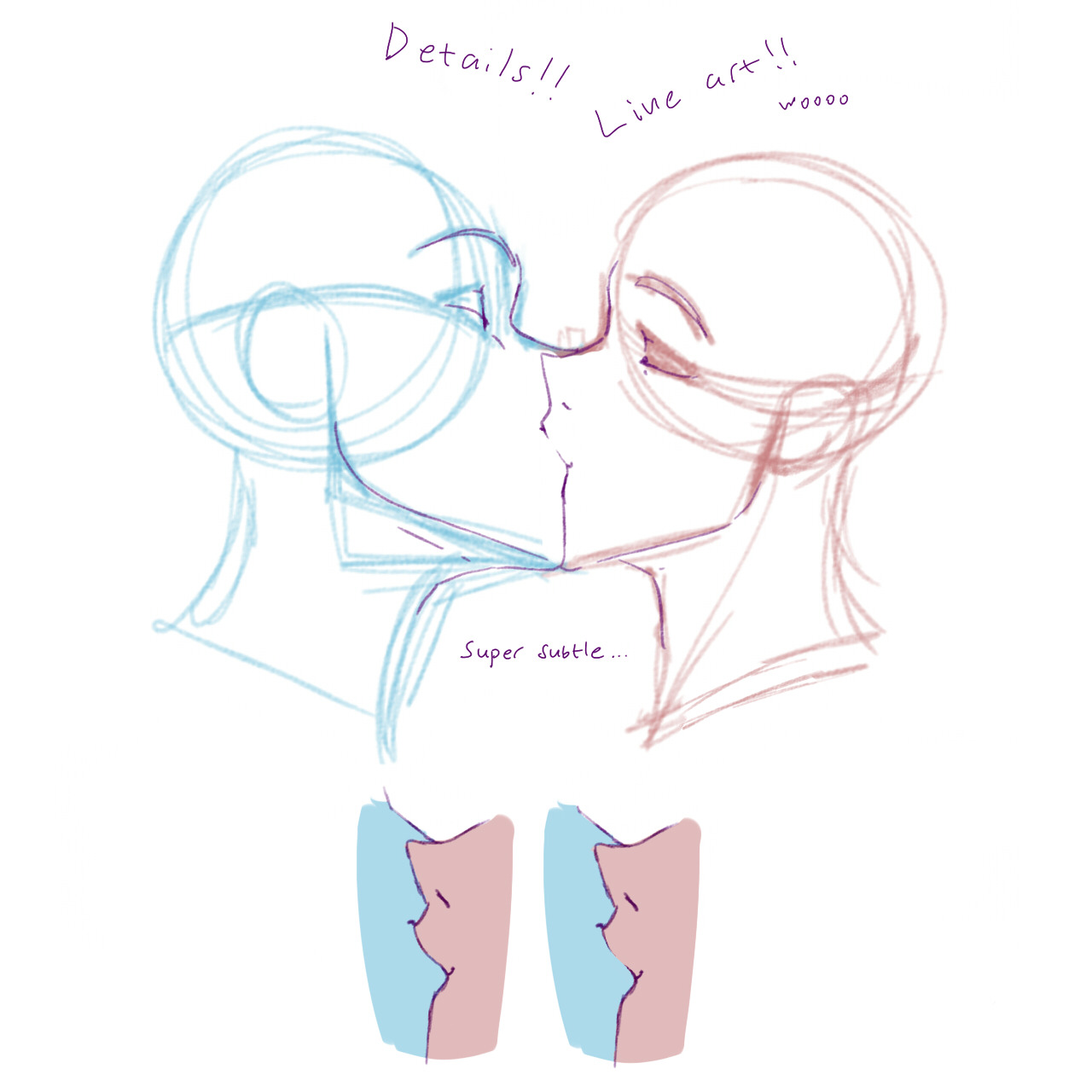 bibi's art — How I draw kisses!