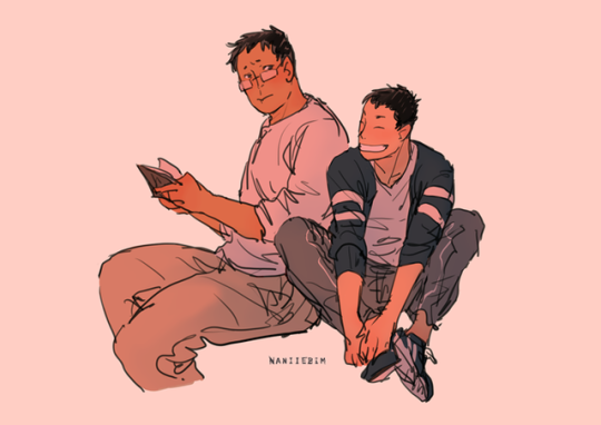 Baze and Chirrut Modern AU Jock and scholar
