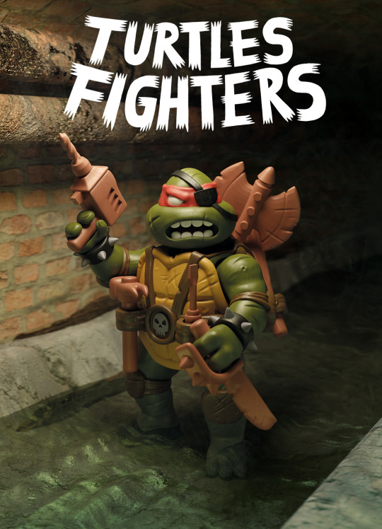 The final render Dick Poelen created based on my bootleg Turtles Fighters comics! Dick has been so kind as to release the file...