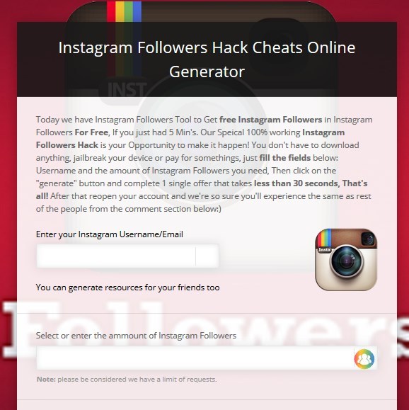 instagram followers hack cheats online generator - cheats to get free instagram followers