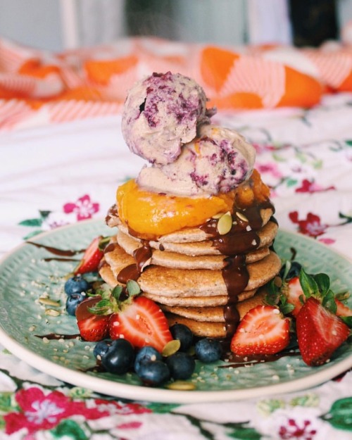 maddymangoes:It may not be Sunday but I still had pancakes. I...